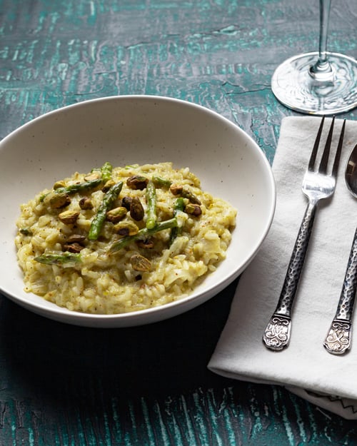 Asparagus & Pistachio Risotto