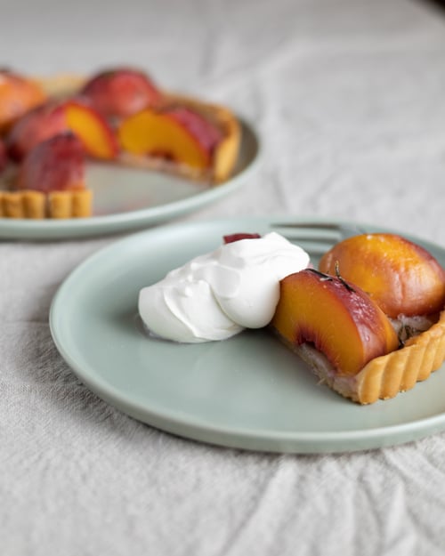 Rustic Peach & Rosemary Tart
